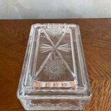 Cigarette box with crystal ashtray lid