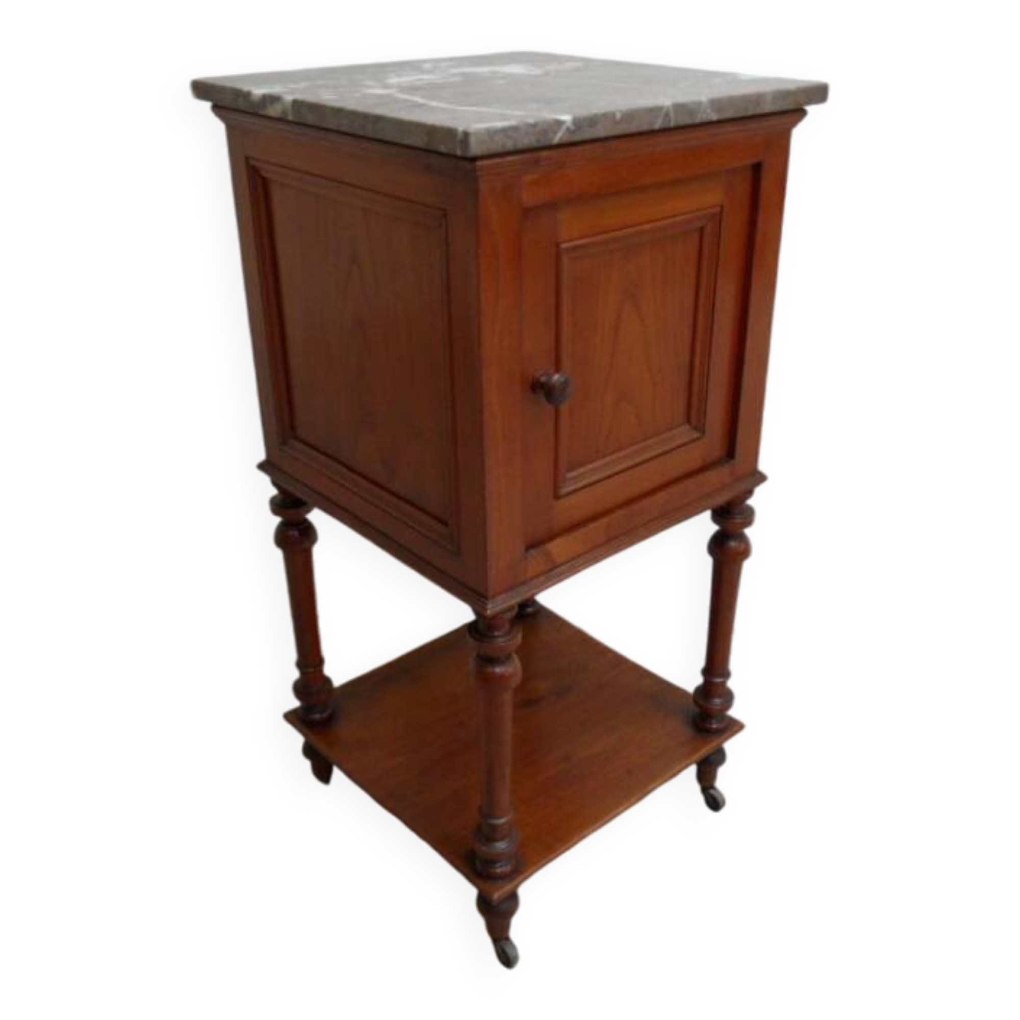 Antique nightstand with marble top