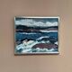 Swedish Oil on Canvas “Coastal Landscape” by Allan Horsak, Vintage & Framed