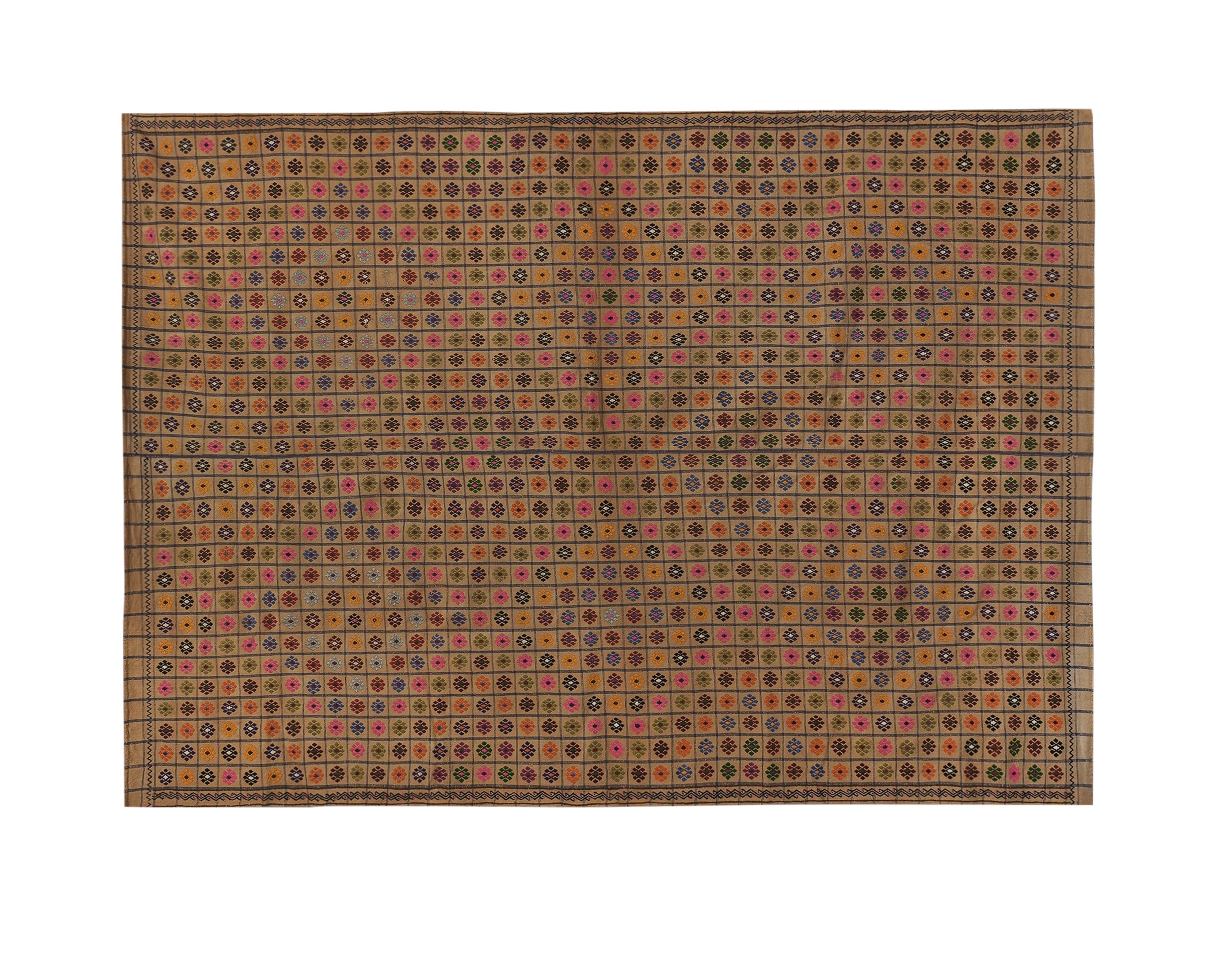 Vintage Turkish Oushak Rug Handwoven 230x330 cm