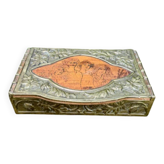 Large brass box from the Art Nouveau period.