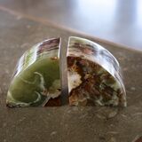Onyx marble bookends