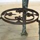Cast iron garden table with pine top