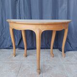 Half-moon beech console