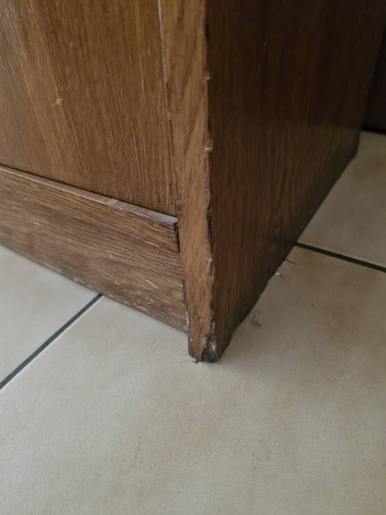 Vintage oak and veneer secretary, Scandinavian style – 1960s/70s