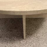 Round travertine coffee table, model for Up&up, Italy, 1970s