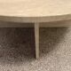 Table basse ronde en travertin, modèle pour Up&up, Italy, 1970s