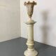 Vintage Spanish Alabaster Pedestal Column with Original Vase, 1970s, Set of 2