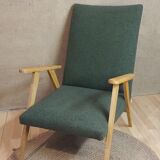 Scandinavian armchair with compass legs
