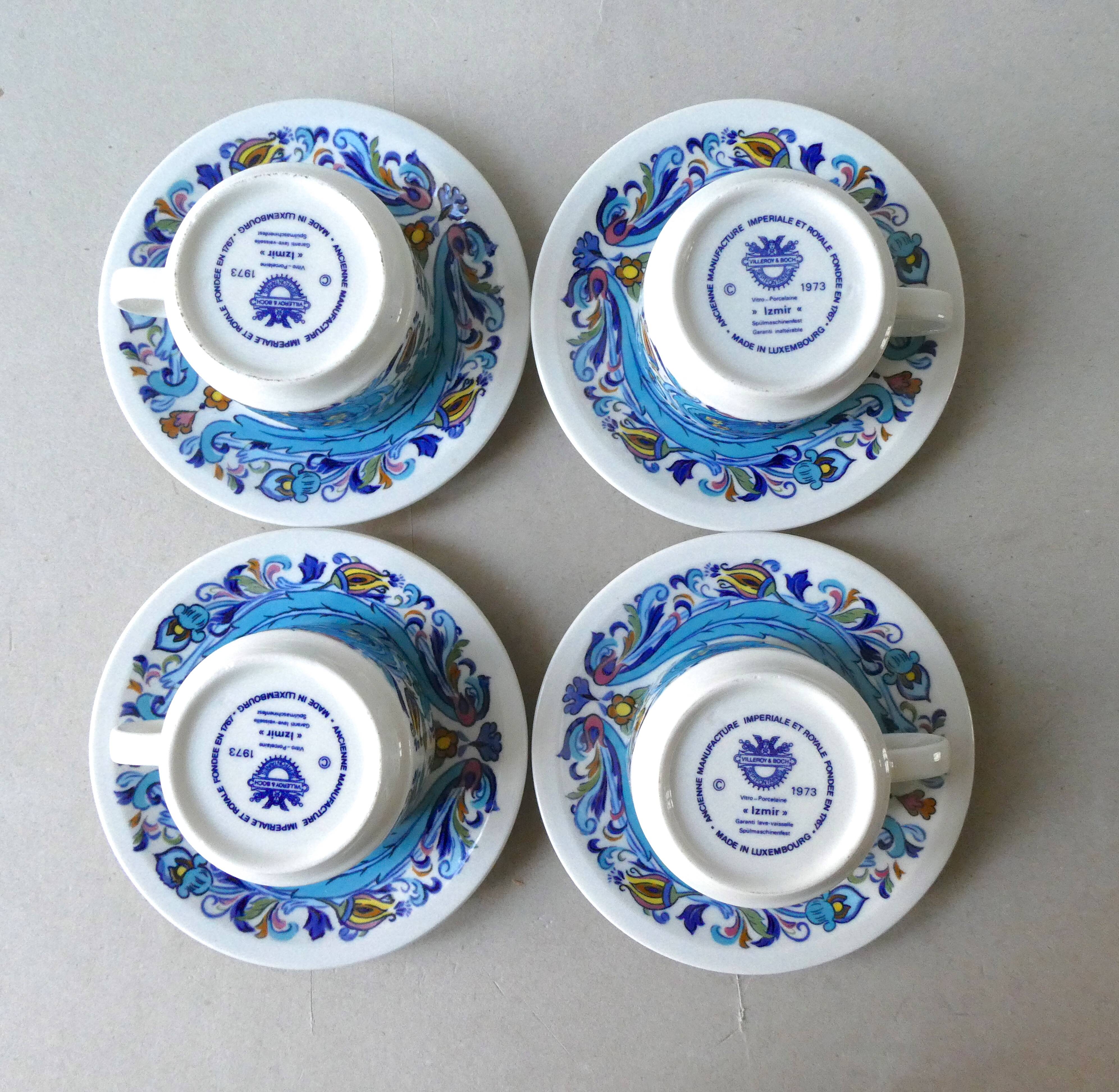4 cup and sub cup set, Villeroy - Boch, model Izmir
