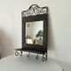 Miroir tablette vintage en fer forgé