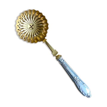 Filled and gilded silver sprinkler spoon