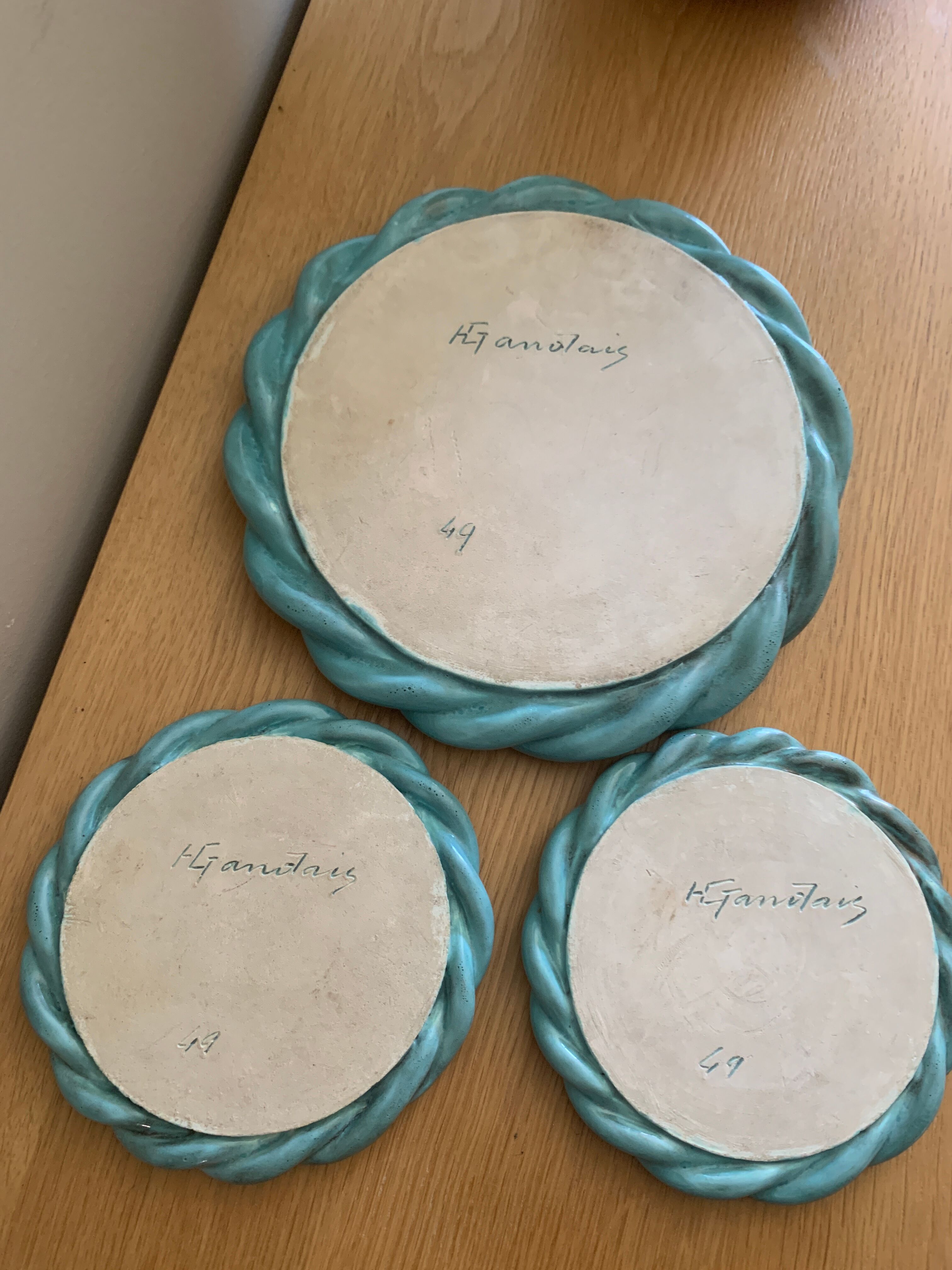 Ceramic dishes by Henri Gandais