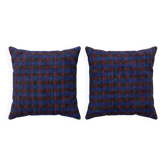 Set of 2 vintage kilim cushion covers 51x51 cm