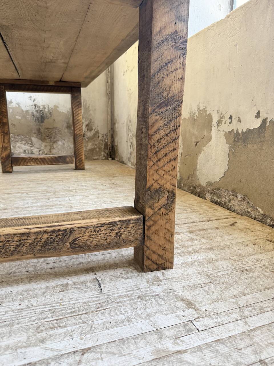 1950s pine farmhouse table 220cm