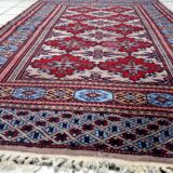 Antique Uzbek Bukhara handmade rug 94cm x 125cm (1920s)