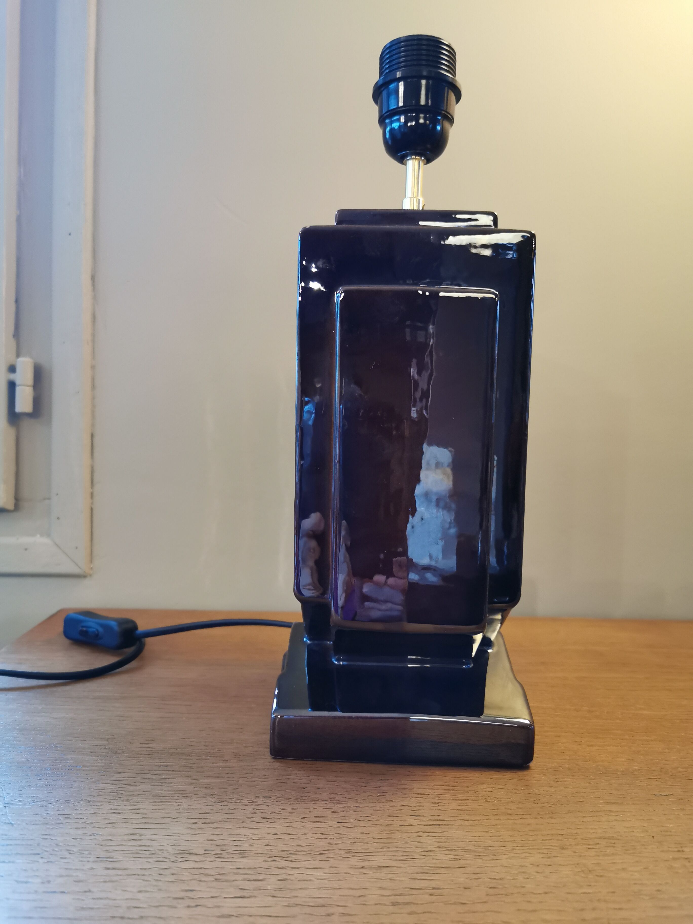 Ceramic art deco lamp effect metal