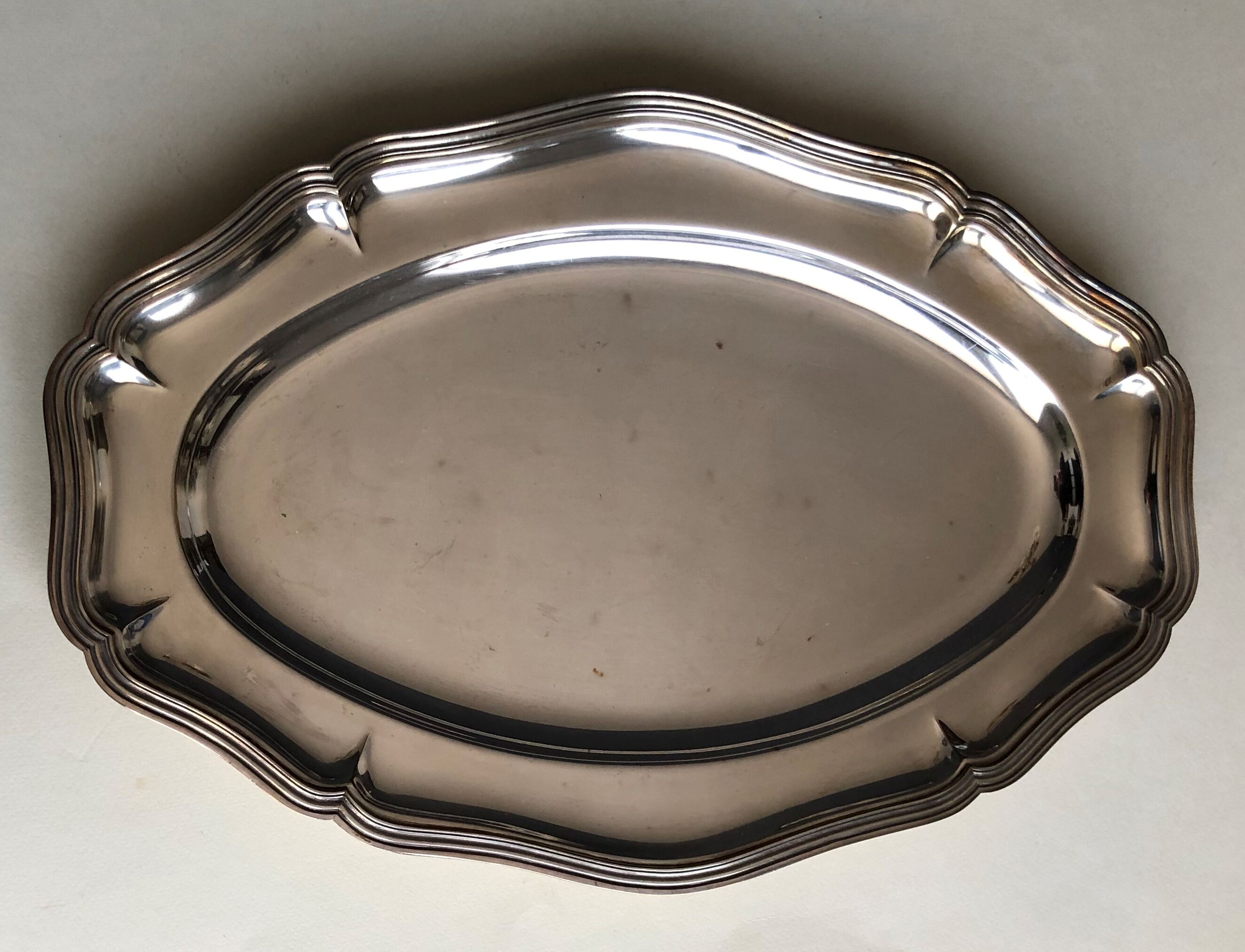 Silver metal dish