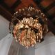 Venini two-tone chandelier, 3 levels, murano glass, Italy, 1970