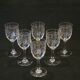 6 old glasses with engraved baccarat crystal wine stems