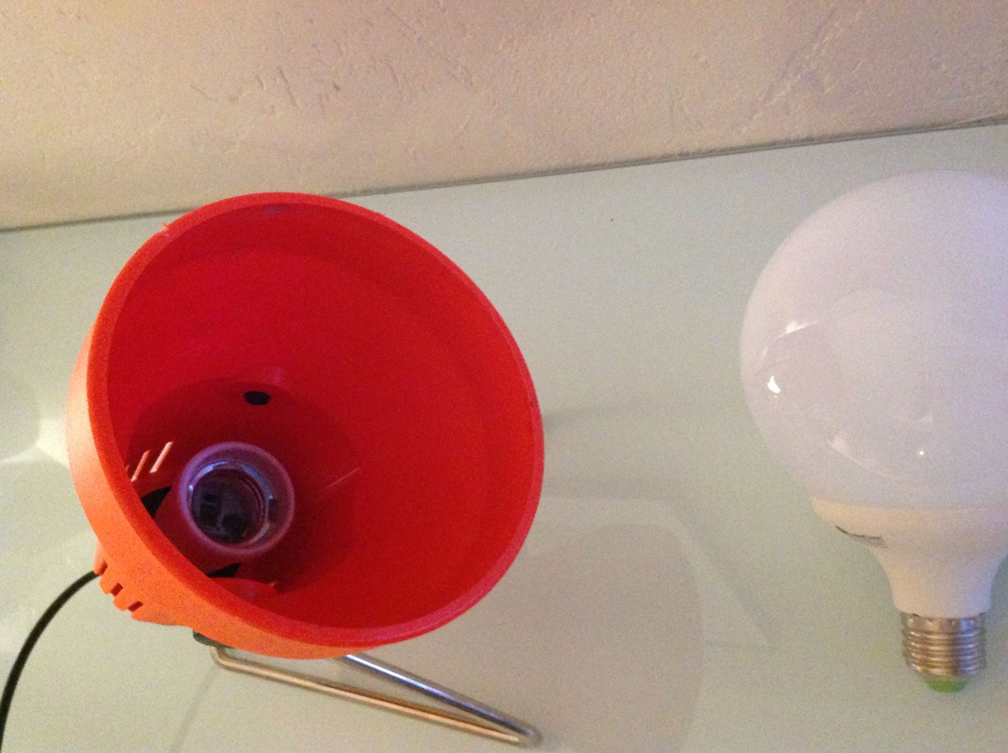 Orange infrared lamp by Condel / vintage 70s