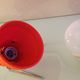 Orange infrared lamp by Condel / vintage 70s