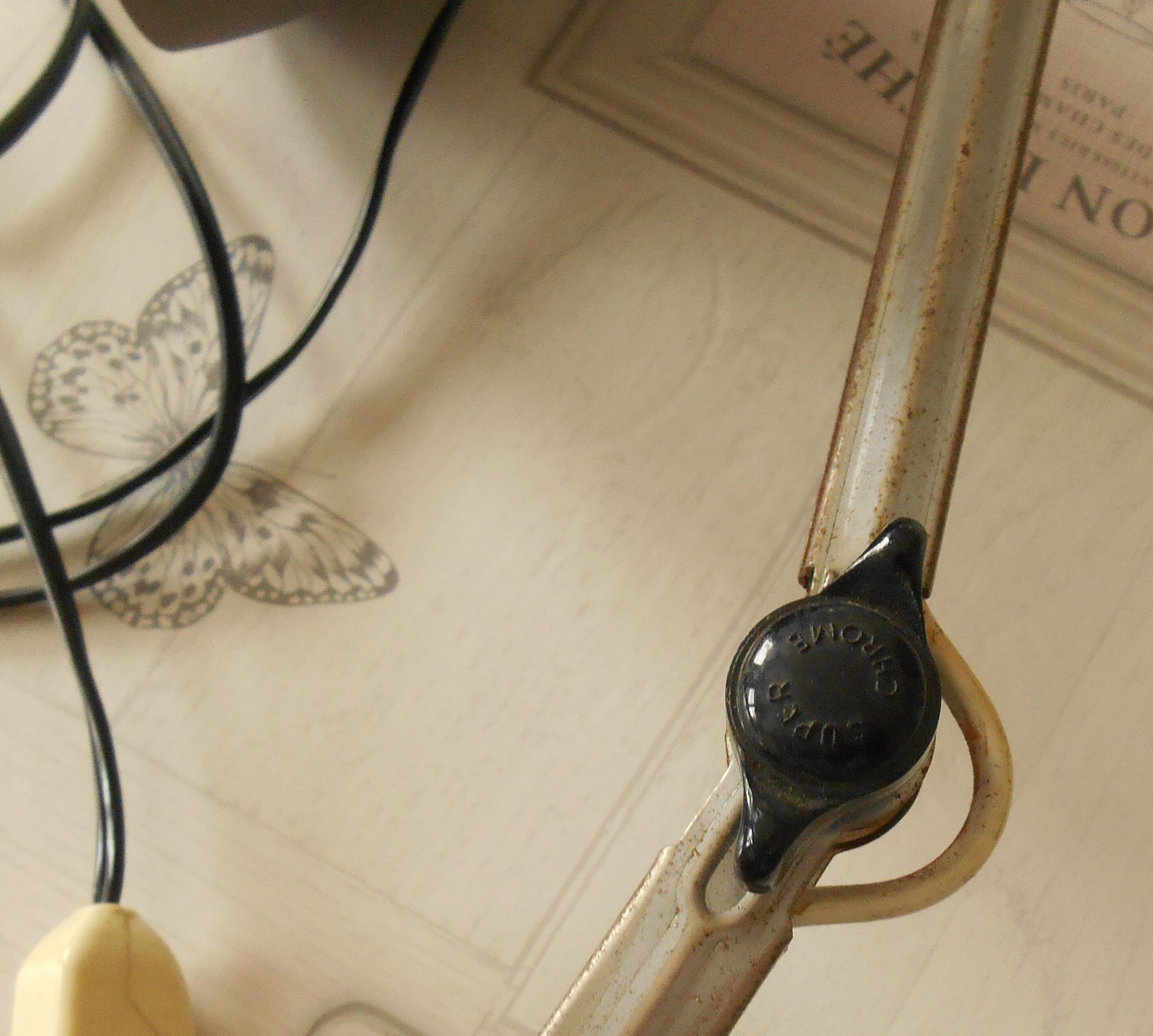 Lot of two old chrome lamps