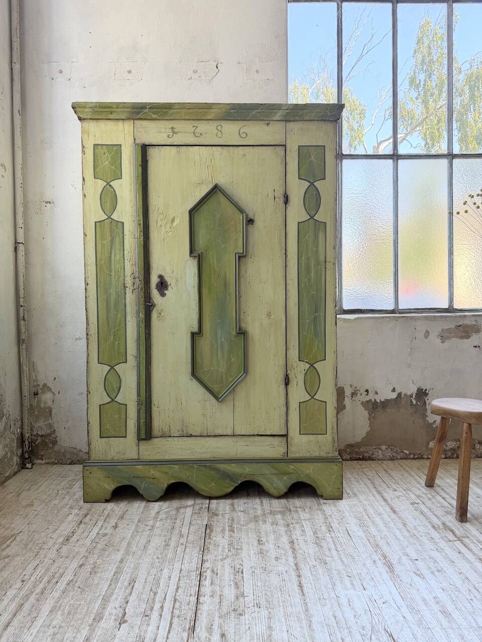 Armoire polychrome alsacienne 1800