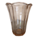 Vase en verre moulé rose , modèle "Fleur"