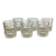 6 vintage Préfontaines whisky glasses