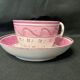 Old pink porcelain tea cup late nineteenth century