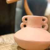 Terracotta vase with terracotta handles