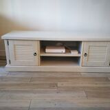 TV furniture Alinéa Louise in white brushed pine