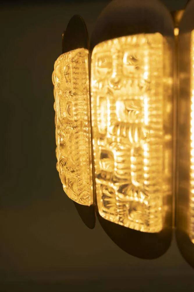 Vintage suspension light, Danish design from the 1960s, Regency style.