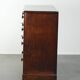 Antique mahogany English chest of drawers from 19th century with 5 drawers