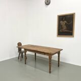 70s pine farmhouse table