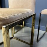 Vintage brass dining chairs by Belgochrom, 1970s