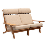 GE-375/2 Two-seater Sofa by Hans Wegner for Getama