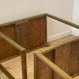 3 nesting tables art deco gilded Jacques Adnet