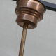 Suspension en laiton et en verre de style holophane du milieu du siècle