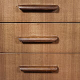 Classic vintage mid-century mahogany buffet with drawers, Danish Scandinavian style, 1970s.