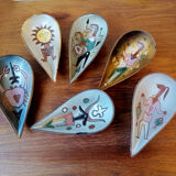 Maurel Tourettes Sur Loup astrological signs cups 1960/1970