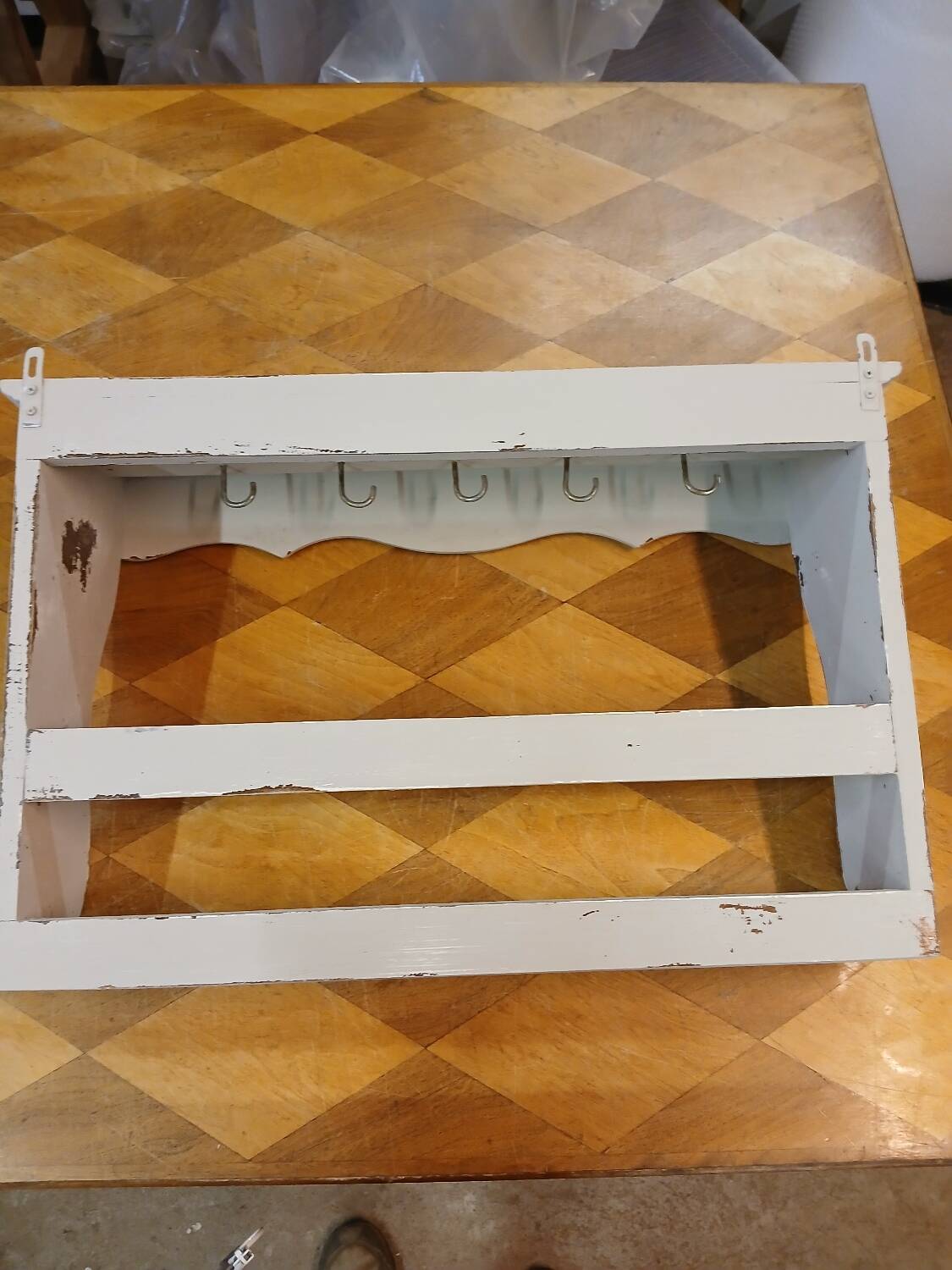 Étagère murale ancienne en bois