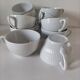12 White Porcelain Cups