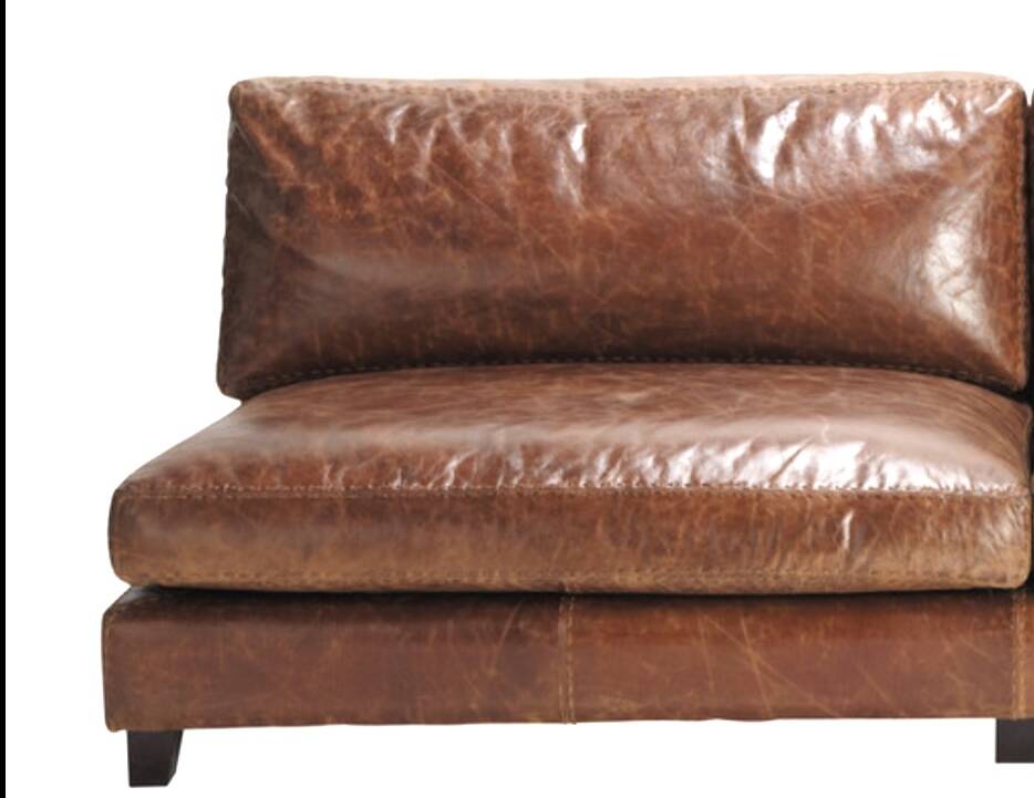 Canapé scandinave vintage en cuir