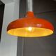 Space age orange 70s pendant light