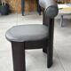 Set of 2 TAHANAN chairs in solid wood and leather, handmade Philippine design.