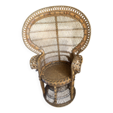 Vintage Emmanuelle rattan armchair
