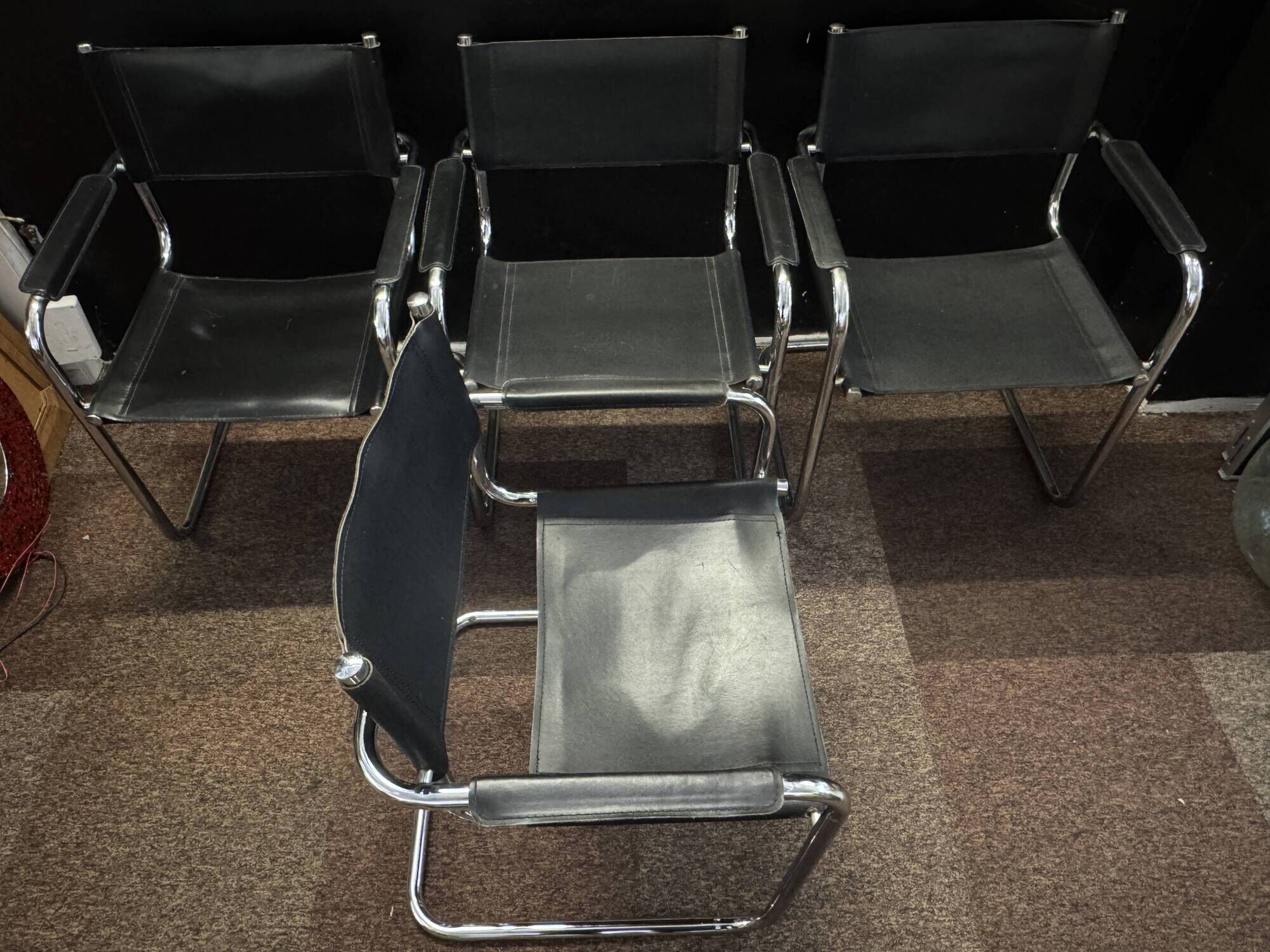 Armchair in the style of Marcel Breuer – sled base