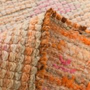3x13 pale pink & orange turkish runner rug 82x403cm